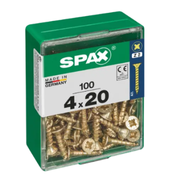 SPAX Universalschraube YELLOX, 4 x 20 mm, 100 Stück, 4081020400202